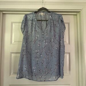 fun2fun Blue Floral Blouse 1X